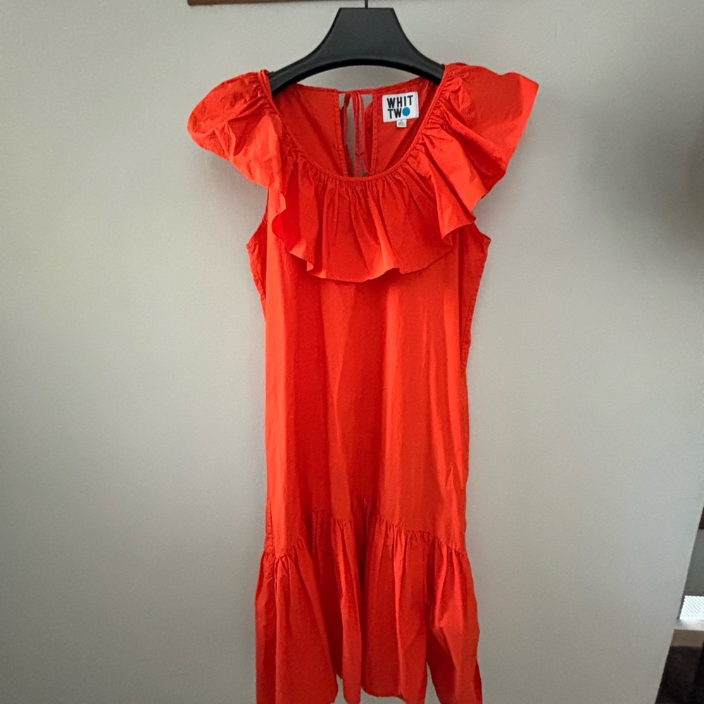 WHIT Two Vibrant Orange Dress